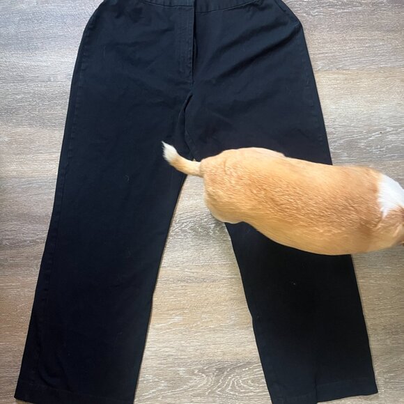 Chico's Mid Rise Black Slacks Size 8 Flat Front Dress Pants 30" Inseam - Picture 6 of 7